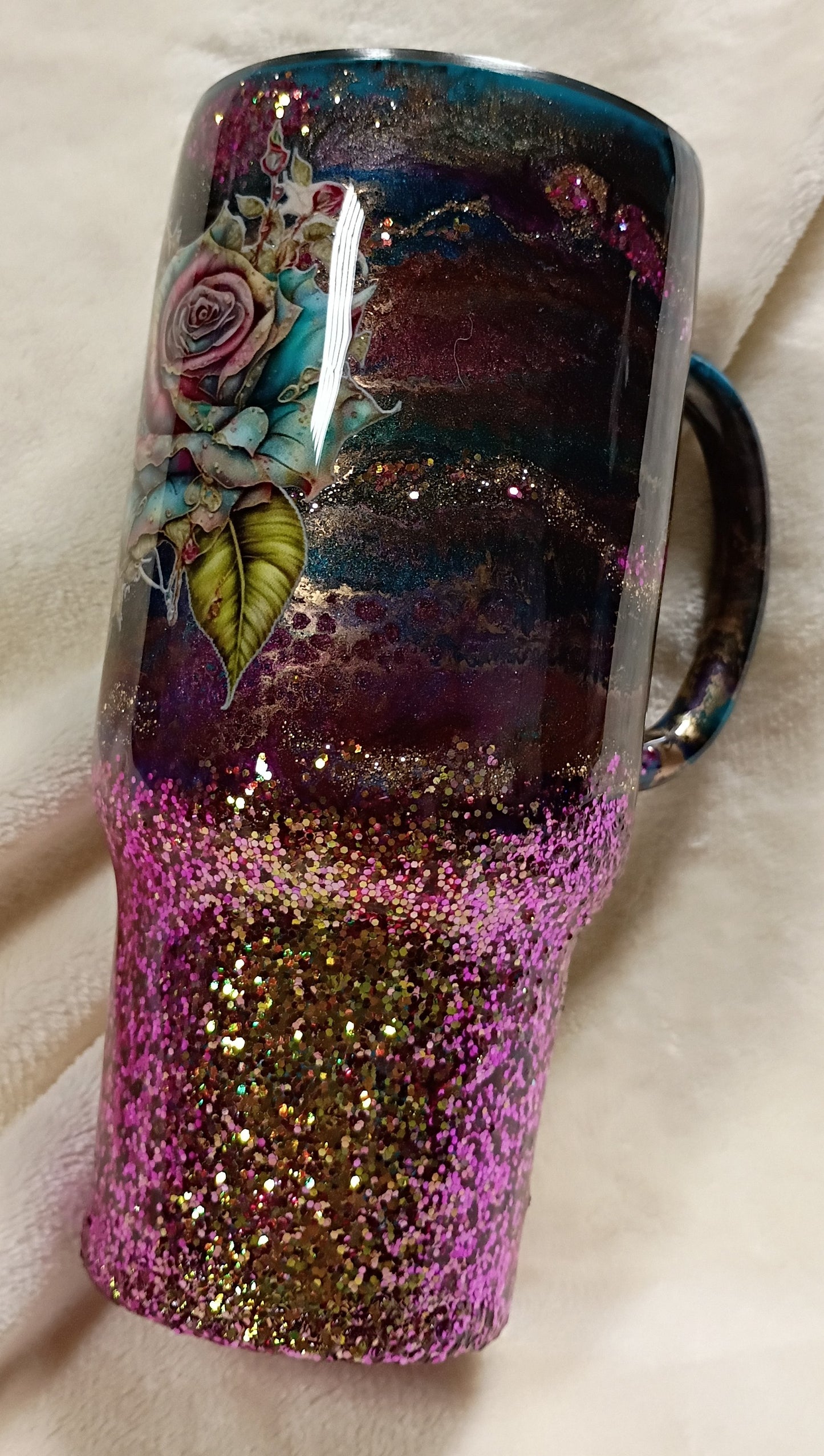 Rosy Glow – 24oz Tipsy Magnolia Tumbler