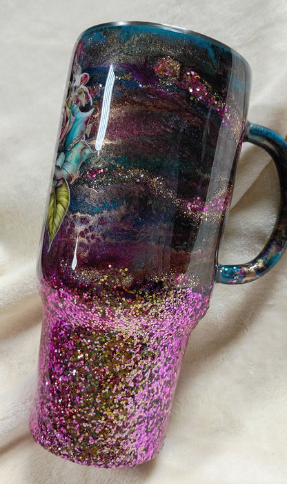 Rosy Glow – 24oz Tipsy Magnolia Tumbler