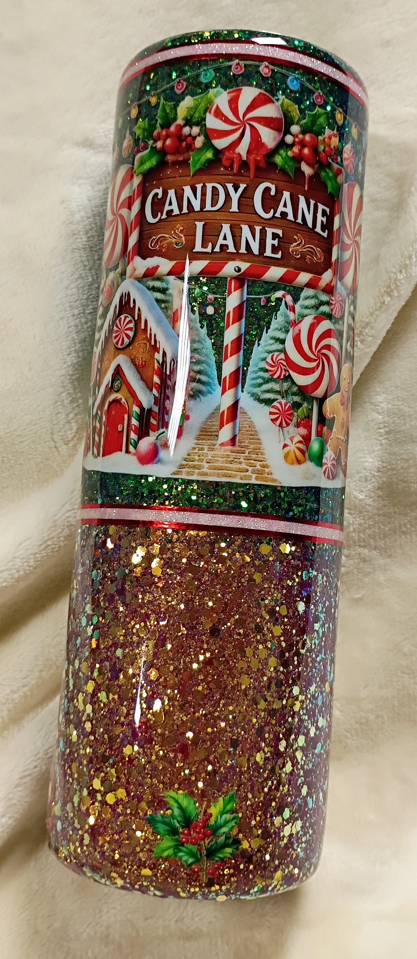 Candy Cane Lane Sparkle – 30oz HOGG Christmas Tumbler