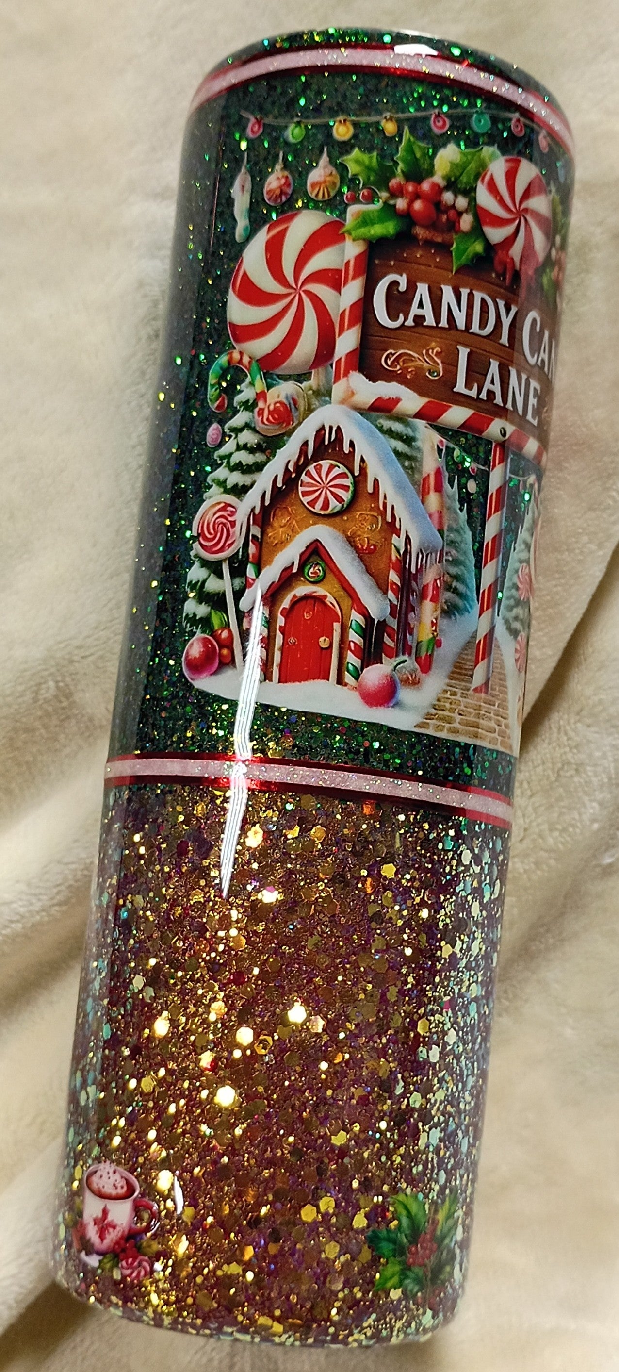 Candy Cane Lane Sparkle – 30oz HOGG Christmas Tumbler